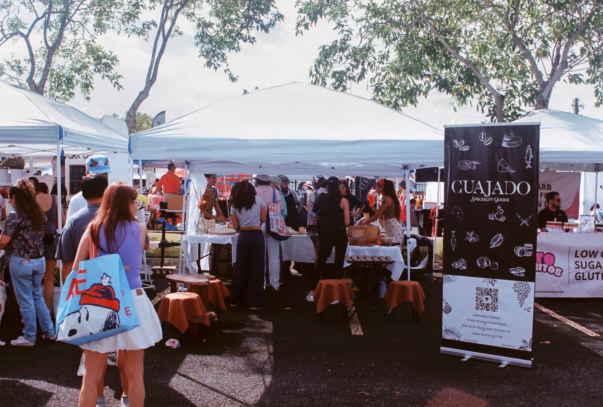 The crowd at a La Marina Farmer's Market pop-up